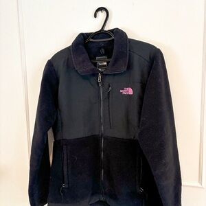 The North Face Black Jacket with Pink Logo